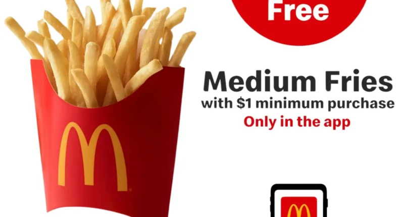 mcdonalds free fries fridays
